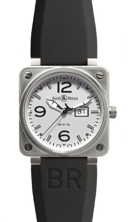 Bell & Ross BR 01 Instrument BR 01 96 Big Date White Dial