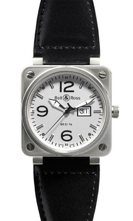 Bell & Ross BR 01 Instrument BR 01 96 Big Date White Dial