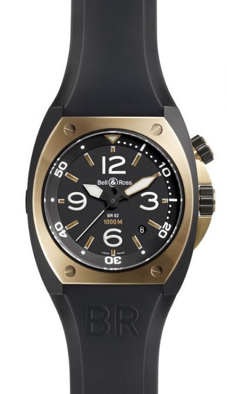 Bell & Ross BR 02 Automatic BR 02 Pink Gold Carbon Finish